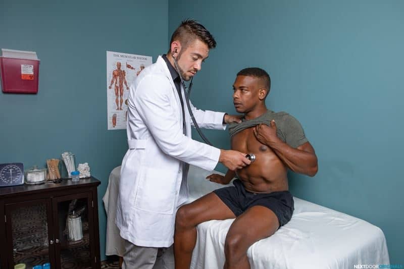 Big dick doctor Dante Colle bare fucks hot black young muscle boy Adrian Hart smooth ebony bubble butt 011 gay porn pics - Big dick doctor Dante Colle bare fucks hot black young muscle boy Adrian Hart’s smooth ebony bubble butt