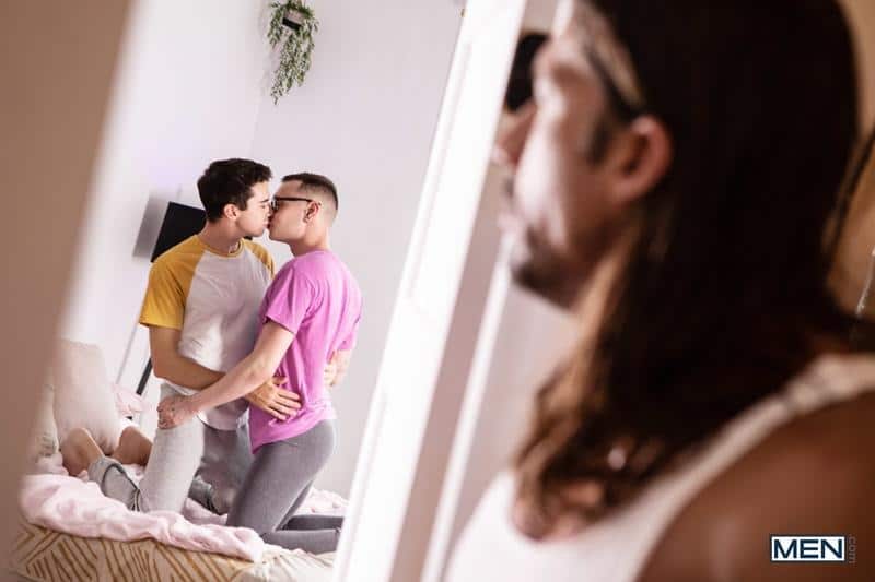 Gay sex threesome Jake Nobello, Marco Bianchi and Darenger McCarthy big dick bareback anal fucking