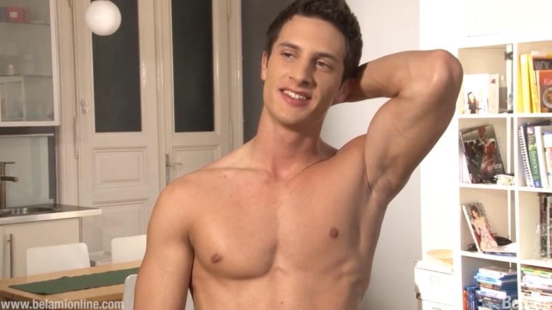 Ripped young muscle hottie Lewis Bradley solo strips naked wanking huge uncut dick 4 gay porn pics - Ripped young muscle hottie Lewis Bradley solo strips naked wanking his huge uncut dick