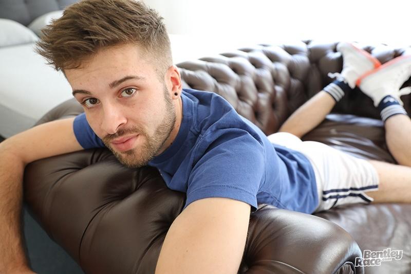 22 year old Louis Coleman in socks sneakers strips off shorts exposing a super large uncut cock 2 gay porn pics - 22 year old Louis Coleman in socks and sneakers strips off his shorts exposing a super large uncut cock